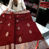 Epiphany Wine Soft Banarasi Silk Saree With Inspiring Blouse Piece