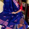 Fantabulous Royal Blue Soft Banarasi Silk Saree With Inimitable Blouse Piece