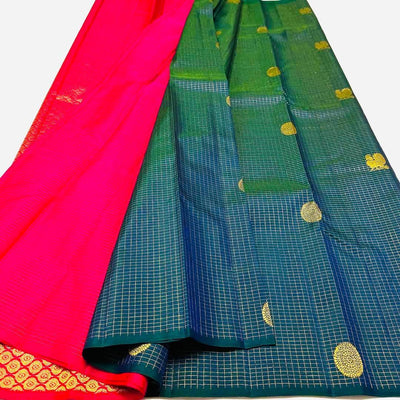Groovy Blue Soft Silk Saree With Conflate Blouse Piece