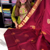 Inimitable Wine Soft Banarasi Silk Saree With Evocative Blouse Piece