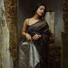 Extraordinary Black Soft Banarasi Silk Saree With Pretty Blouse Piece