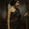 Extraordinary Black Soft Banarasi Silk Saree With Pretty Blouse Piece