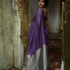 Glowing Purple Soft Banarasi Silk Saree With Skinny Blouse Piece