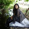 Intricate Black Soft Silk Saree With Whimsical Blouse Piece