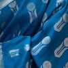 Ornate Blue Soft Silk Saree With Denouement Blouse Piece