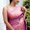 Susurrous Pink Soft Silk Saree With Panoply Blouse Piece
