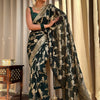 Ethnic Dark Green Soft Silk Saree With Unique Blouse Piece
