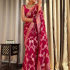 Flaunt Dark Pink Soft Silk Saree With Extraordinary Blouse Piece