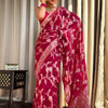 Flaunt Dark Pink Soft Silk Saree With Extraordinary Blouse Piece