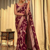 Inspiring Wine Soft Silk Saree With Beauteous Blouse Piece