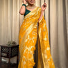 Desirable Yellow Soft Silk Saree With Super classy Blouse Piece