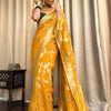Desirable Yellow Soft Silk Saree With Super classy Blouse Piece