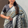 Classic Black Soft Silk Saree With Charismatic Blouse Piece