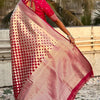 Prominent Dark Pink Soft Silk Saree With Classy Blouse Piece