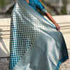 Beguiling Firozi Soft Silk Saree With Dazzling Blouse Piece