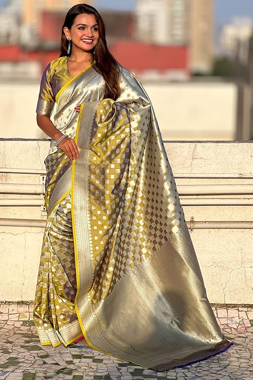 Scrumptious Mustard Soft Silk Saree With Mellifluous Blouse Piece