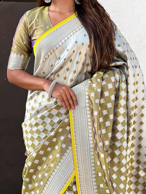 Scrumptious Mustard Soft Silk Saree With Mellifluous Blouse Piece