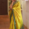 Ephemeral Yellow Soft Silk Saree With Ornate Blouse Piece