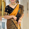 Vestigial Mustard Soft Silk Saree With Adorable Blouse Piece