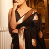 Surpassing Black Soft Silk Saree With Outstanding Blouse Piece