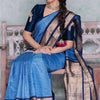 Sempiternal Blue Soft Silk Saree With Scrupulous Blouse Piece
