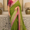 Twirling Green Soft Silk Saree With Vivacious Blouse Piece