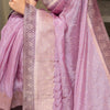 Pulsating Lavender Soft Silk Saree With Opulent Blouse Piece