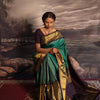 Artistic Rama Soft Silk Saree With Demanding Blouse Piece