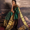 Artistic Rama Soft Silk Saree With Demanding Blouse Piece