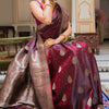 Sempiternal Maroon Soft Silk Saree With Evanescent Blouse Piece