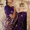 Phenomenal Purple Soft Silk Saree With Engrossing Blouse Piece