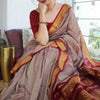 Evanescent Grey Soft Silk Saree With Murmurous Blouse Piece