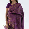 Pleasurable Purple Soft Silk Saree With Lassitude Blouse Piece