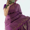 Pleasurable Purple Soft Silk Saree With Lassitude Blouse Piece