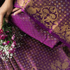 Pleasurable Purple Soft Silk Saree With Lassitude Blouse Piece