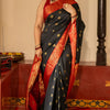 Trendy Black Soft Silk Saree With Classy Blouse Piece