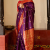 Ethnic Purple Soft Silk Saree With Delightful Blouse Piece