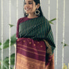Flattering Wine Soft Silk Saree With Panoply Blouse Piece