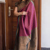 Adorning Purple Soft Silk Saree With Flattering Blouse Piece