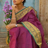Classy Dark Pink Soft Silk Saree With Smart Blouse Piece