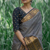 Exceptional Grey Soft Silk Saree With Adoring Blouse Piece