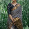Exceptional Grey Soft Silk Saree With Adoring Blouse Piece