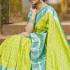 Gratifying Parrot Soft Silk Saree With Elegant Blouse Piece