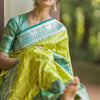 Gratifying Parrot Soft Silk Saree With Elegant Blouse Piece