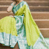 Gratifying Parrot Soft Silk Saree With Elegant Blouse Piece