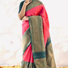 Pretty Pink Soft Silk Saree With Bewitching Blouse Piece
