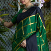 Alluring Dark Green Soft Silk Saree With Entrancing Blouse Piece