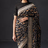 Glowing Black Soft Silk Saree With Delightful Blouse Piece