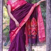 Sensational Purple Cotton Silk Saree With Innovative Blouse Piece