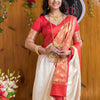 Seraglio Beige Soft Silk Saree With Smashing Blouse Piece